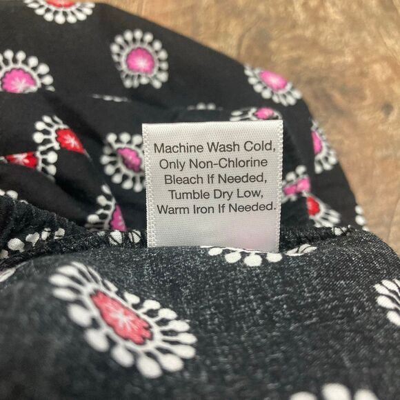 Vera Bradley‎ Loungewear Sleepwear Black Shorts 100% Cotton Abstract Floral sz S - Picture 10 of 10